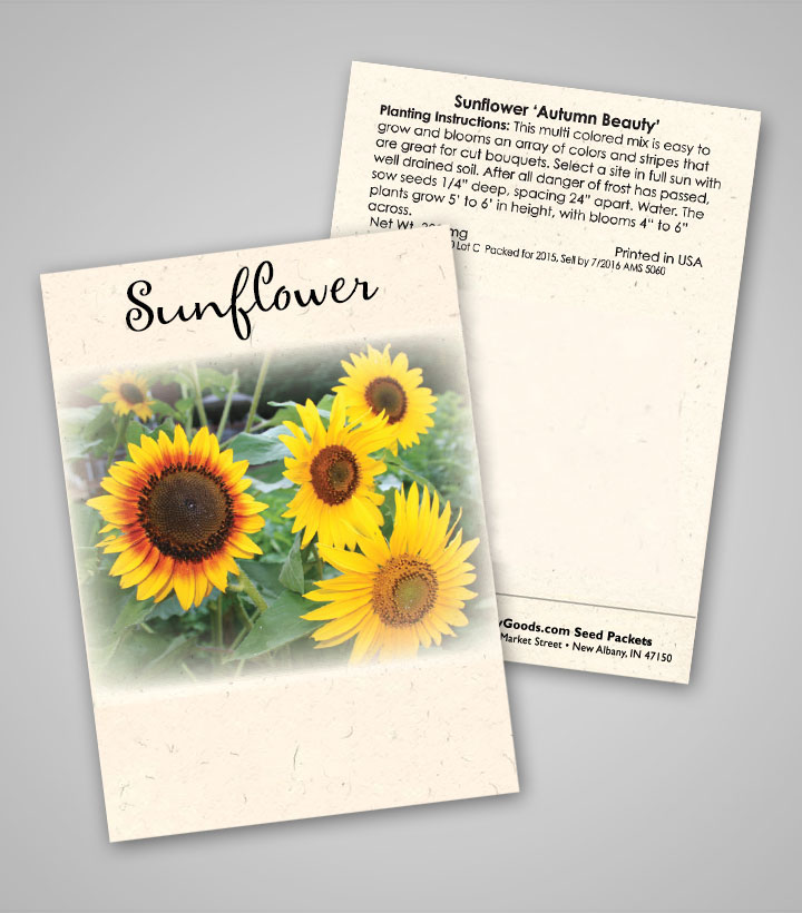 Sunflower Seed Packet Favors (FAV-001)