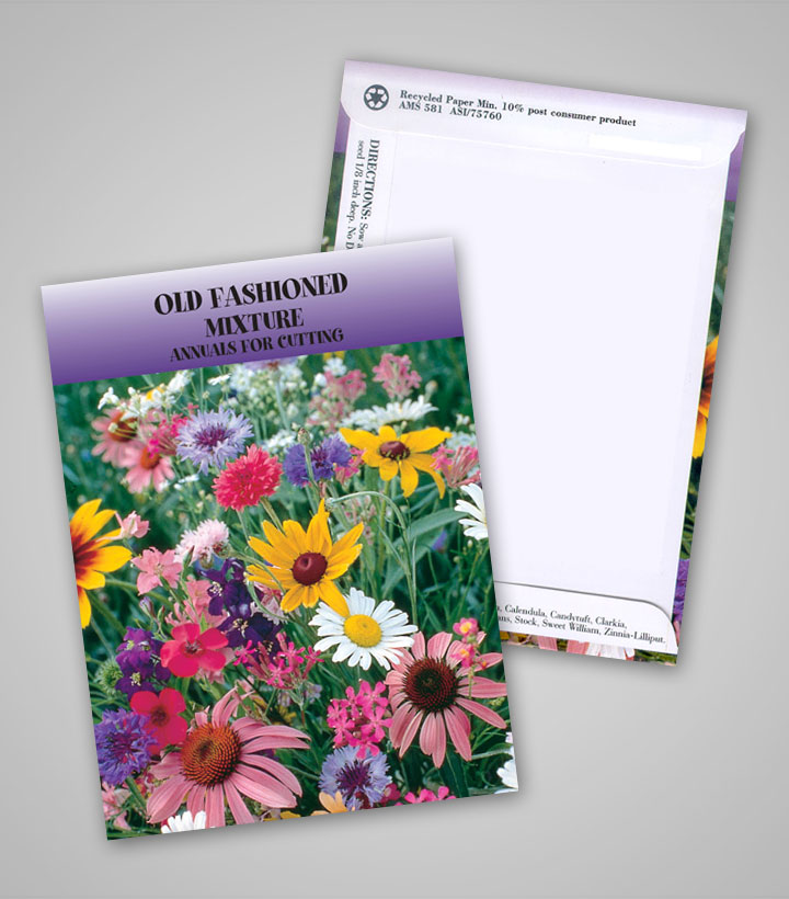 Old Fashioned Mix Custom Printed Seed Packets