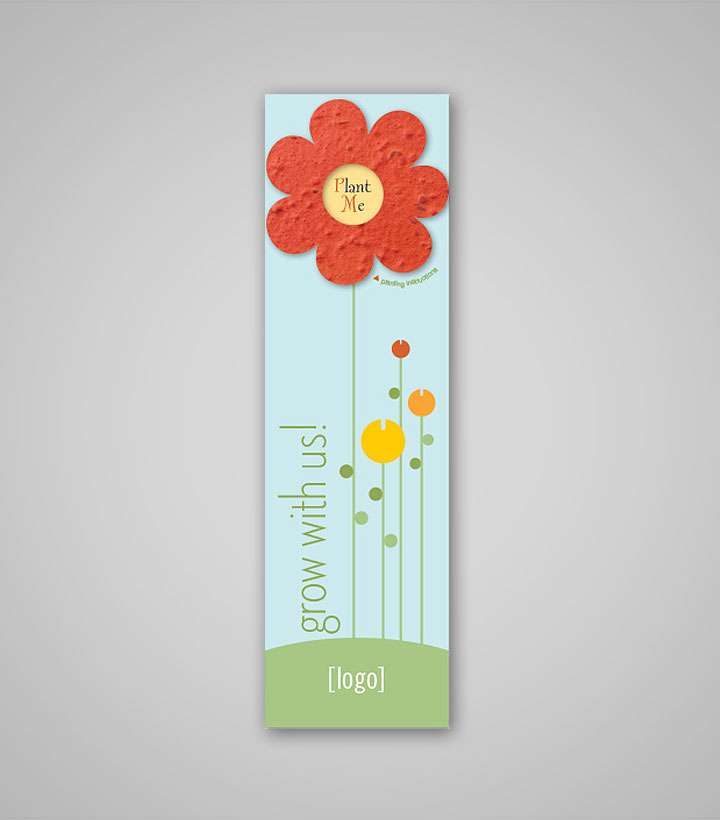 Double-Sided Seed Paper Bookmark with Page Slot - Botanical PaperWorks