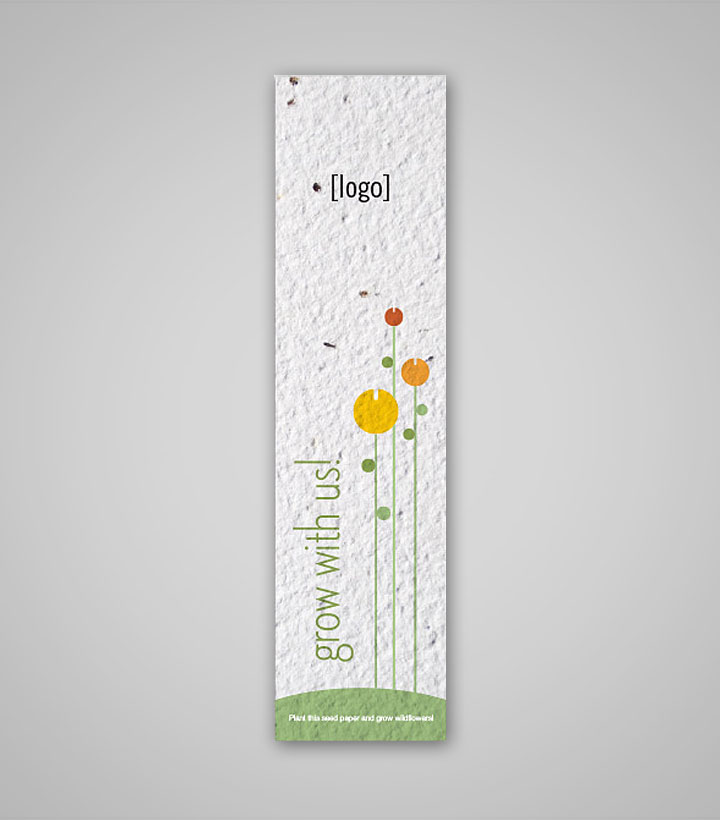 Double-Sided Seed Paper Bookmark with Page Slot - Botanical PaperWorks