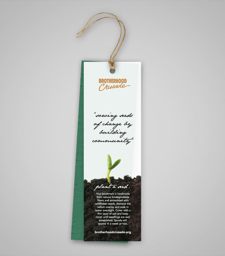 Custom Imprinted 2 x 7 Eco Friendly Plantable Seed Paper Strip Bookmark