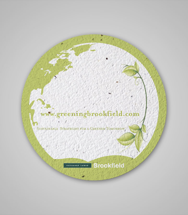 Plantable Seed Paper Coaster - Round - Brilliant