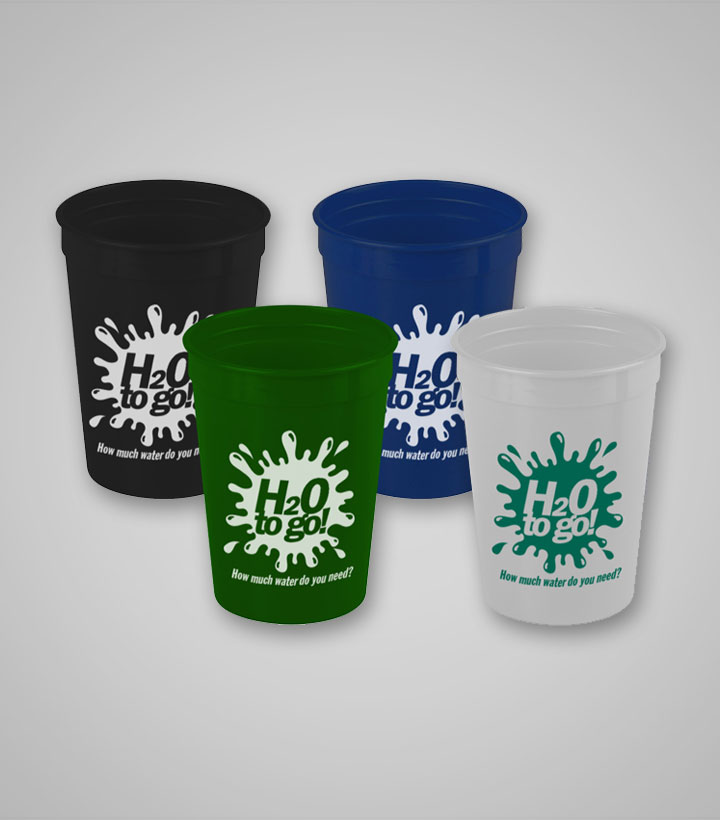 Stadium Custom Plastic Cups - 12 oz., Custom Tumblers